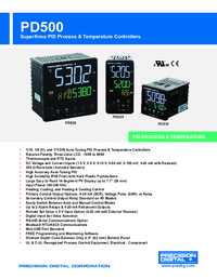 Thumbnail of document Data Sheet - PD500 SuperNova PID Process & Temp Controllers